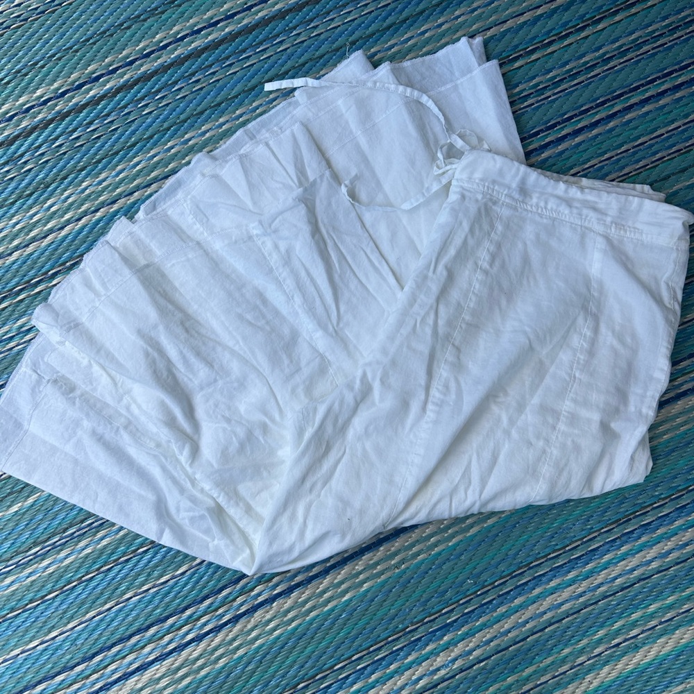 Women's White Wide Leg pants Culottes